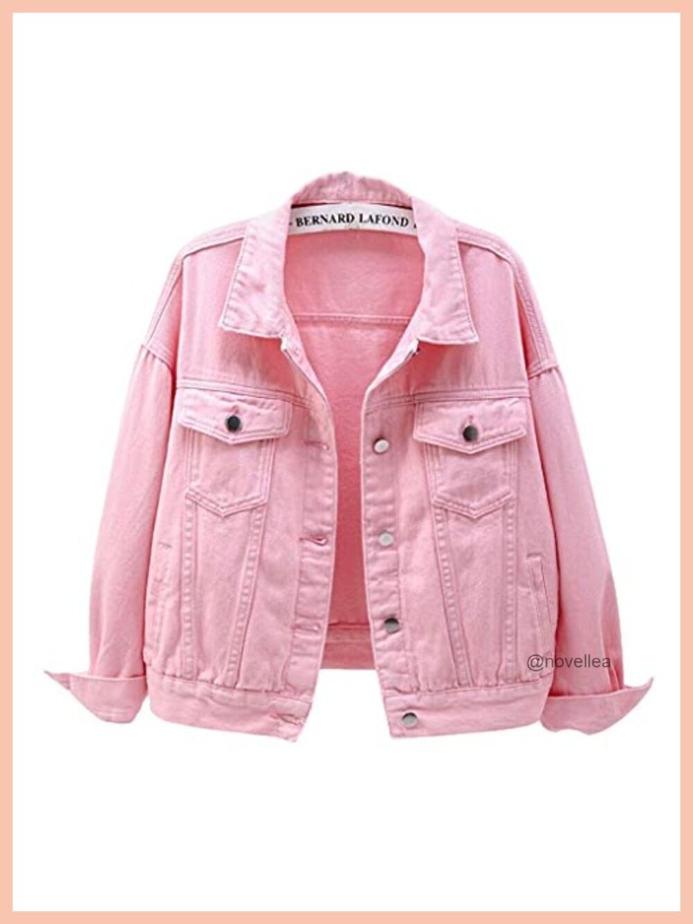Long Sleeve Button Up Washed Denim Jacket Loose Trucker Coat